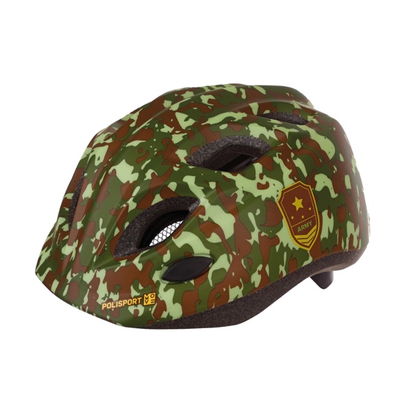 Army με Φως LED Small 52–56 παιδικό κράνος ποδηλάτου