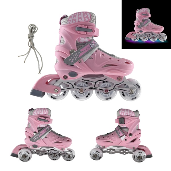 G&C SK10 Roller 3-σε-1 Ροζ-Γκρι LED (39–42)